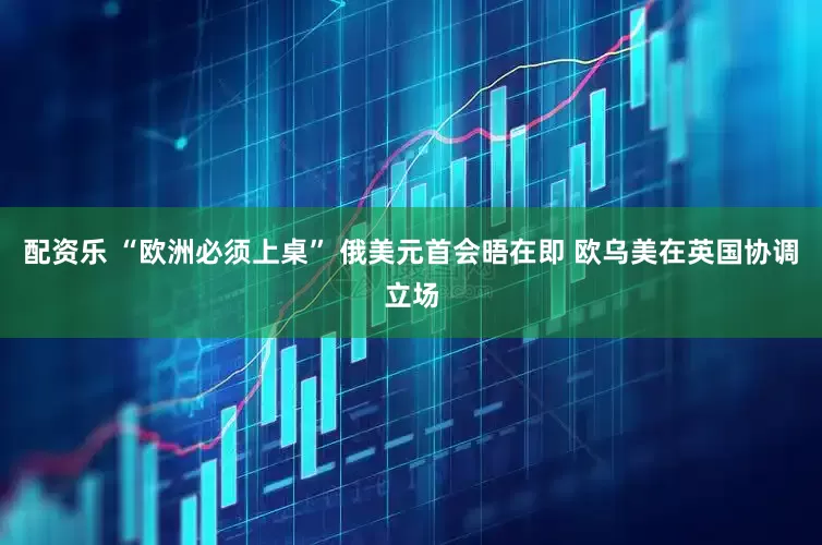 配资乐 “欧洲必须上桌” 俄美元首会晤在即 欧乌美在英国协调立场
